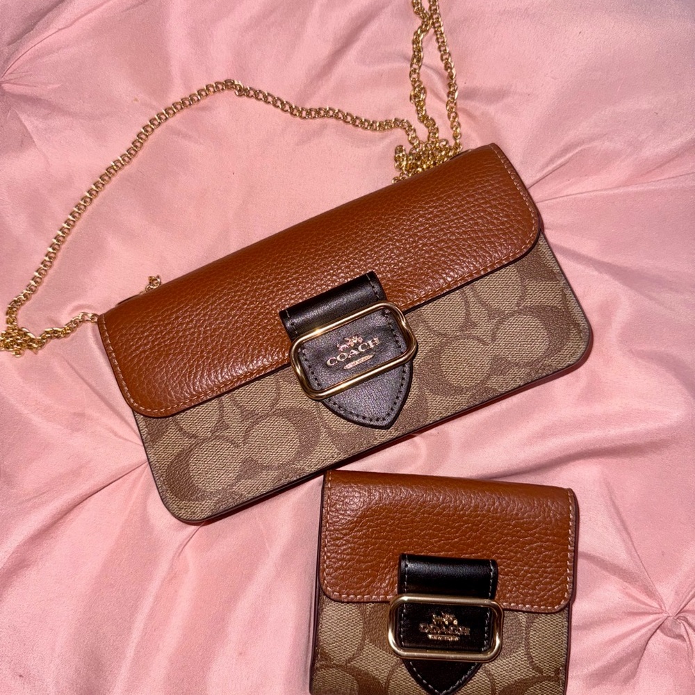 Coach Morgan Crossbody In Colorblock Signautre canvas with wallet